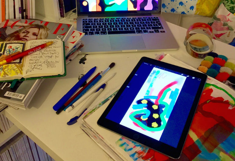 Tablet Pc with illustration
