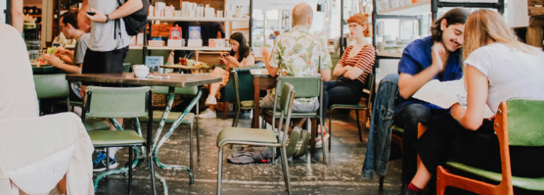 People in a cafe